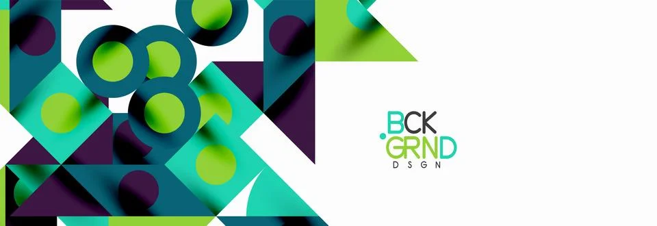 Trendy triangles lines, round elements and circles. Vector Illustration For 스톡 일러스트