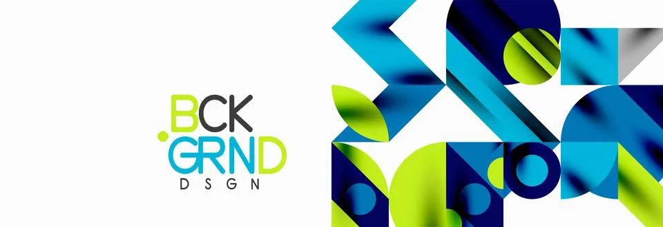 Trendy triangles lines, round elements and circles. Vector Illustration For 库存插图