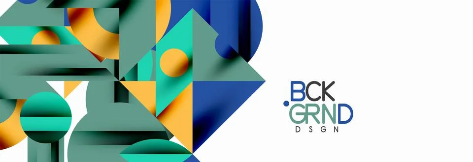 Trendy triangles lines, round elements and circles. Vector Illustration For Illustrazione stock