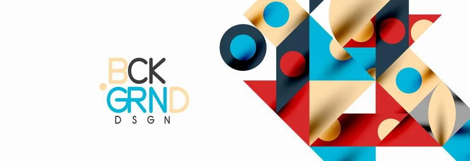 Trendy triangles lines, round elements and circles. Vector Illustration For Illustrazione stock