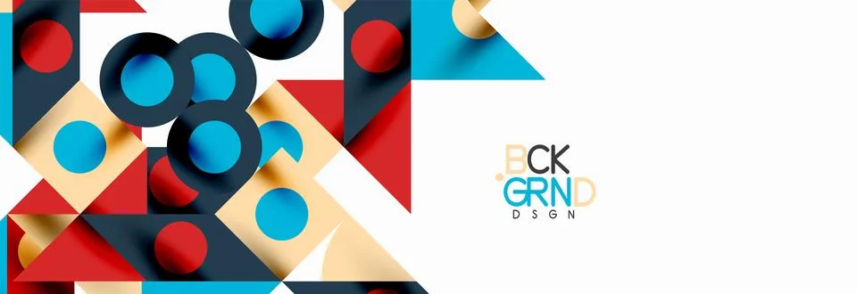 Trendy triangles lines, round elements and circles. Vector Illustration For Stock Illustration