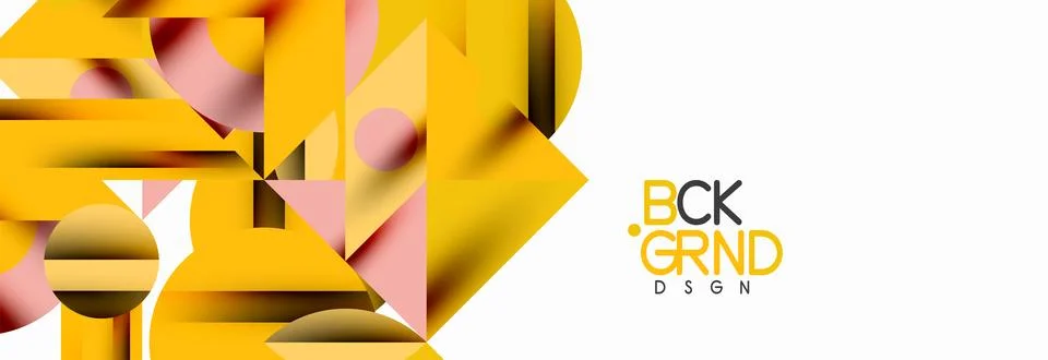 Trendy triangles lines, round elements and circles. Vector Illustration For イラスト素材