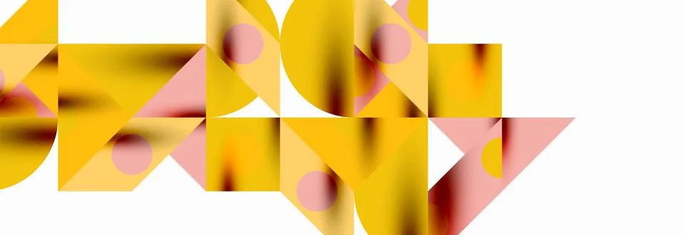 Trendy triangles lines, round elements and circles. Vector Illustration For Stock Illustration