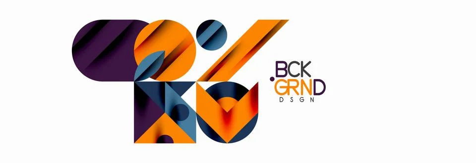 Trendy triangles lines, round elements and circles. Vector Illustration For 库存插图