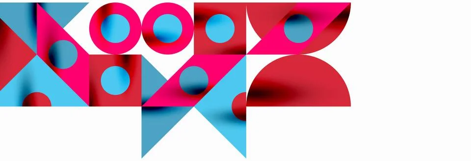 Trendy triangles lines, round elements and circles. Vector Illustration For イラスト素材