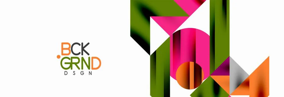 Trendy triangles lines, round elements and circles. Vector Illustration For Stock Illustration