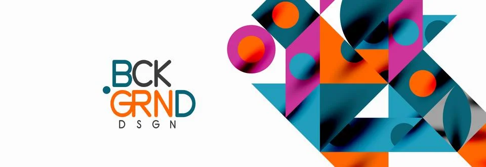 Trendy triangles lines, round elements and circles. Vector Illustration For イラスト素材