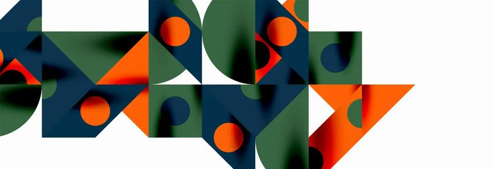 Trendy triangles lines, round elements and circles. Vector Illustration For Stock Illustration