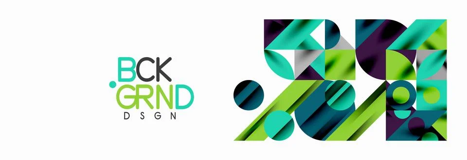 Trendy triangles lines, round elements and circles. Vector Illustration For イラスト素材