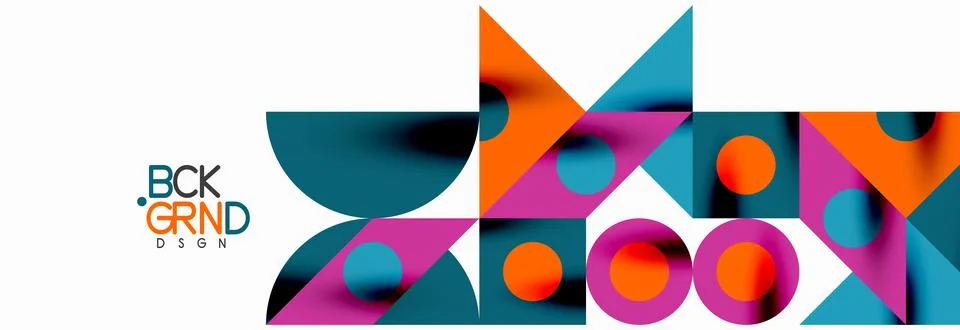 Trendy triangles lines, round elements and circles. Vector Illustration For Stock Illustration