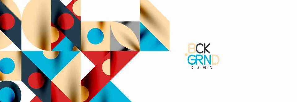 Trendy triangles lines, round elements and circles. Vector Illustration For 库存插图