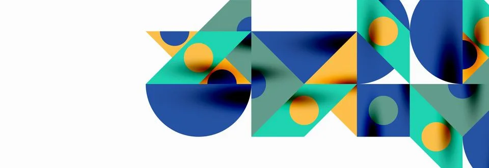 Trendy triangles lines, round elements and circles. Vector Illustration For Stock Illustration