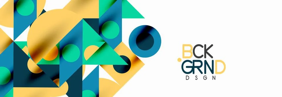 Trendy triangles lines, round elements and circles. Vector Illustration For Stock Illustration