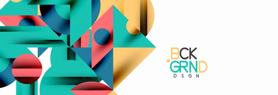Trendy triangles lines, round elements and circles. Vector Illustration For Stockillustratie