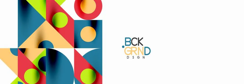 Trendy triangles lines, round elements and circles. Vector Illustration For Stockillustratie