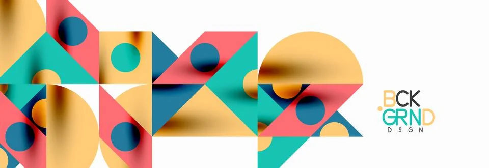 Trendy triangles lines, round elements and circles. Vector Illustration For 库存插图