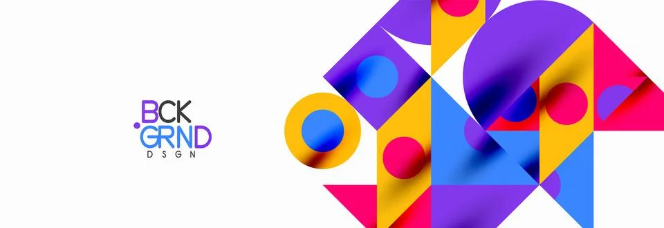 Trendy triangles lines, round elements and circles. Vector Illustration For Illustrazione stock