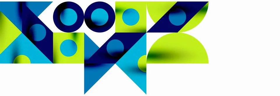 Trendy triangles lines, round elements and circles. Vector Illustration For イラスト素材