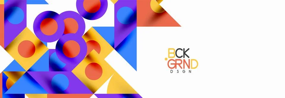 Trendy triangles lines, round elements and circles. Vector Illustration For Illustrazione stock