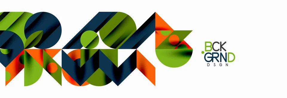 Trendy triangles lines, round elements and circles. Vector Illustration For 스톡 일러스트