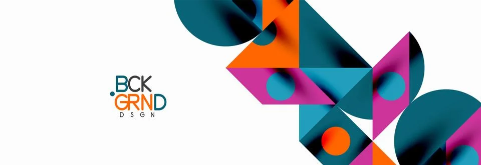 Trendy triangles lines, round elements and circles. Vector Illustration For イラスト素材