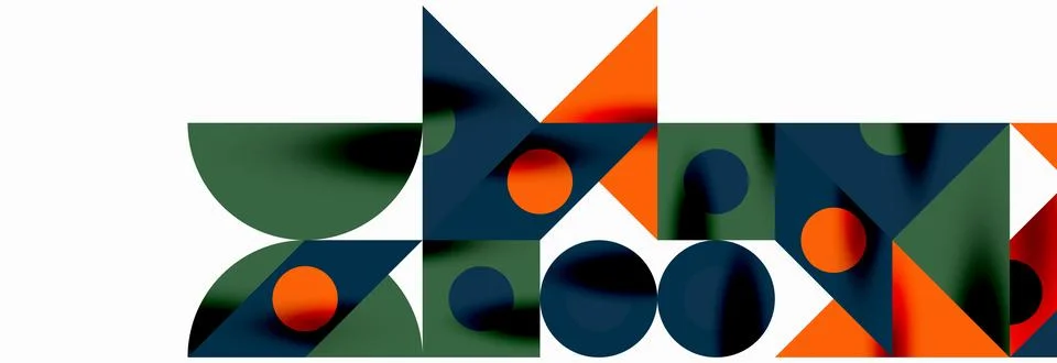 Trendy triangles lines, round elements and circles. Vector Illustration For Stock Illustration