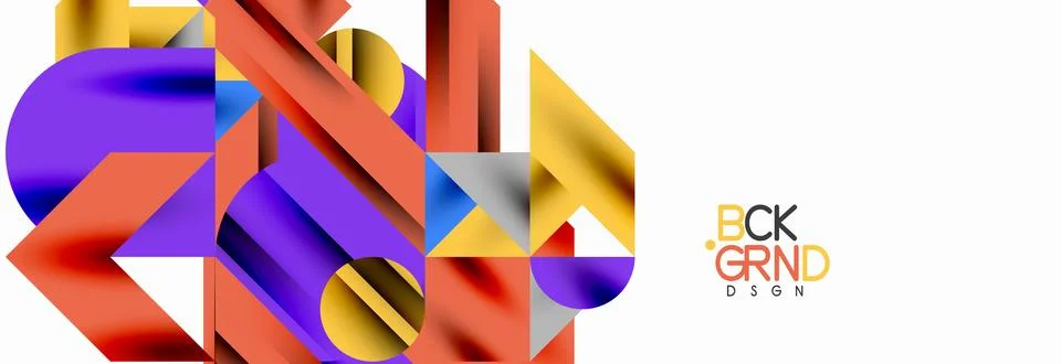 Trendy triangles lines, round elements and circles. Vector Illustration For Illustrazione stock