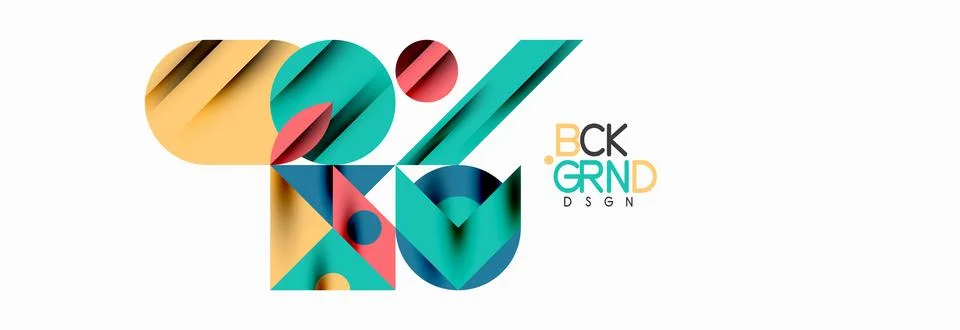 Trendy triangles lines, round elements and circles. Vector Illustration For Illustrazione stock