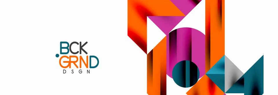 Trendy triangles lines, round elements and circles. Vector Illustration For 库存插图