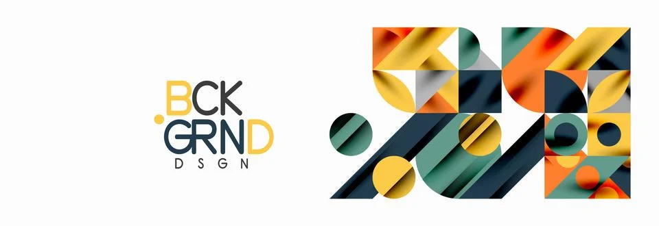 Trendy triangles lines, round elements and circles. Vector Illustration For イラスト素材