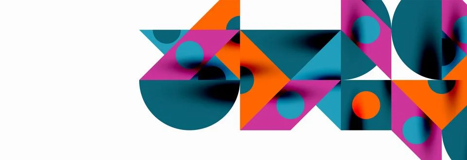 Trendy triangles lines, round elements and circles. Vector Illustration For Stock Illustration