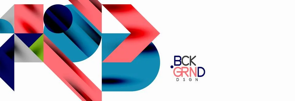 Trendy triangles lines, round elements and circles. Vector Illustration For 库存插图