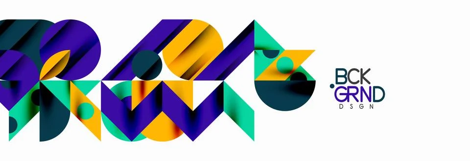 Trendy triangles lines, round elements and circles. Vector Illustration For 스톡 일러스트