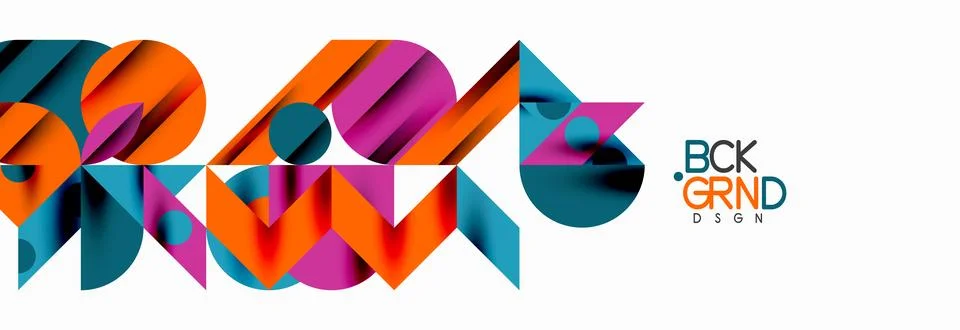 Trendy triangles lines, round elements and circles. Vector Illustration For Stock Illustration
