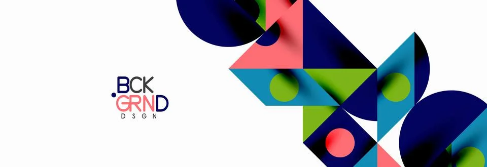 Trendy triangles lines, round elements and circles. Vector Illustration For Illustrazione stock