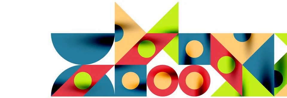 Trendy triangles lines, round elements and circles. Vector Illustration For 스톡 일러스트