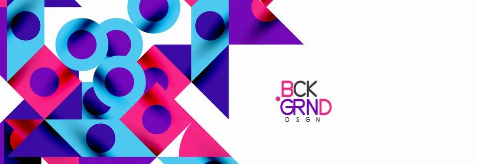 Trendy triangles lines, round elements and circles. Vector Illustration For Stock Illustration