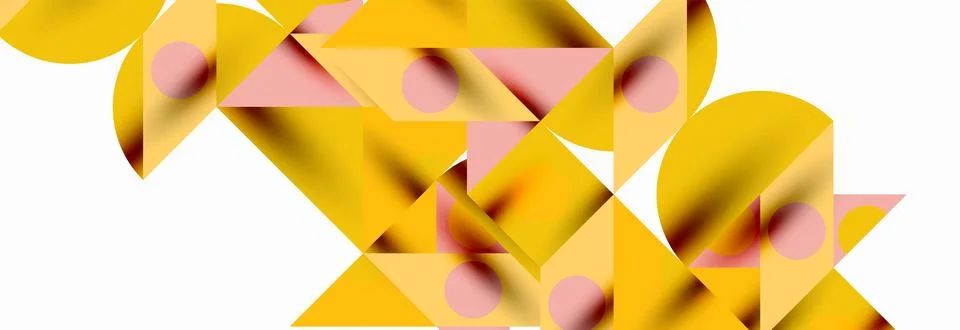 Trendy triangles lines, round elements and circles. Vector Illustration For イラスト素材