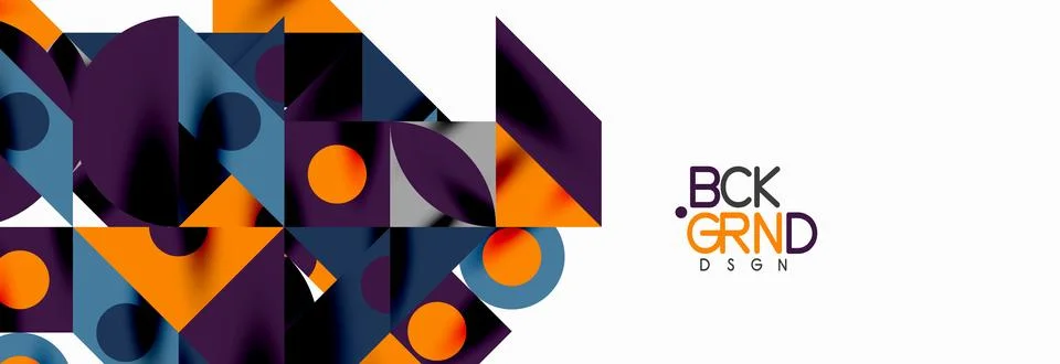 Trendy triangles lines, round elements and circles. Vector Illustration For 库存插图