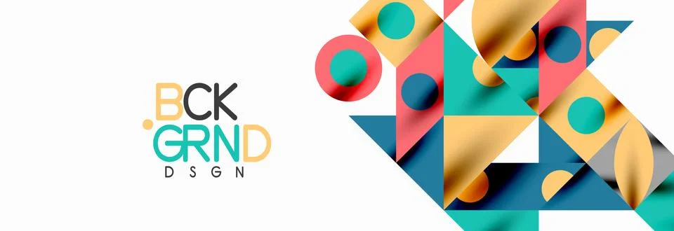 Trendy triangles lines, round elements and circles. Vector Illustration For Stockillustratie