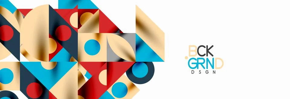 Trendy triangles lines, round elements and circles. Vector Illustration For 库存插图