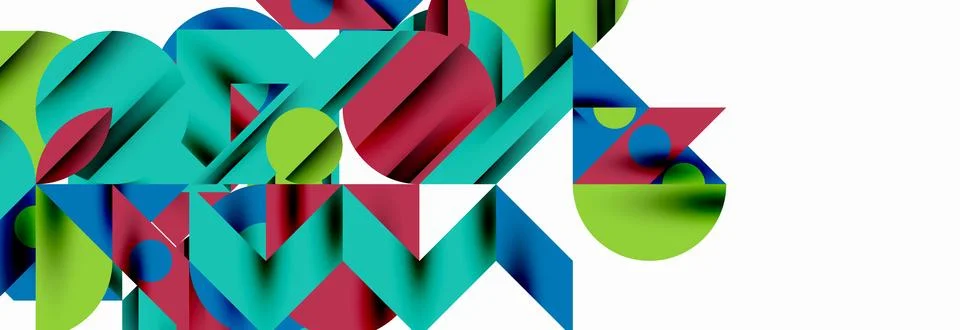 Trendy triangles lines, round elements and circles. Vector Illustration For Stock Illustration