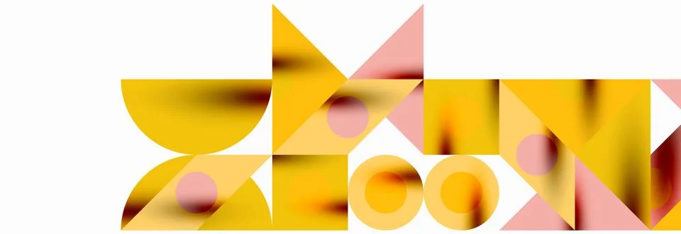 Trendy triangles lines, round elements and circles. Vector Illustration For Illustrazione stock