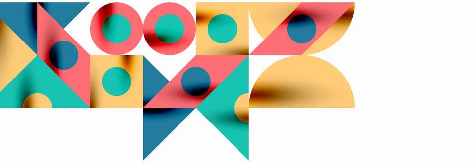 Trendy triangles lines, round elements and circles. Vector Illustration For Stock Illustration