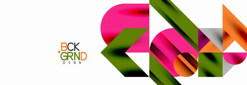 Trendy triangles lines, round elements and circles. Vector Illustration For 库存插图