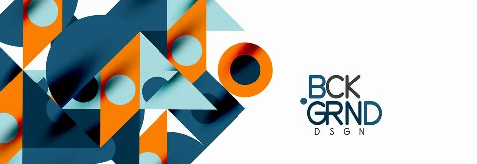 Trendy triangles lines, round elements and circles. Vector Illustration For 库存插图