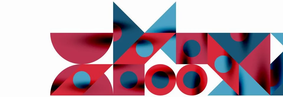 Trendy triangles lines, round elements and circles. Vector Illustration For Illustrazione stock