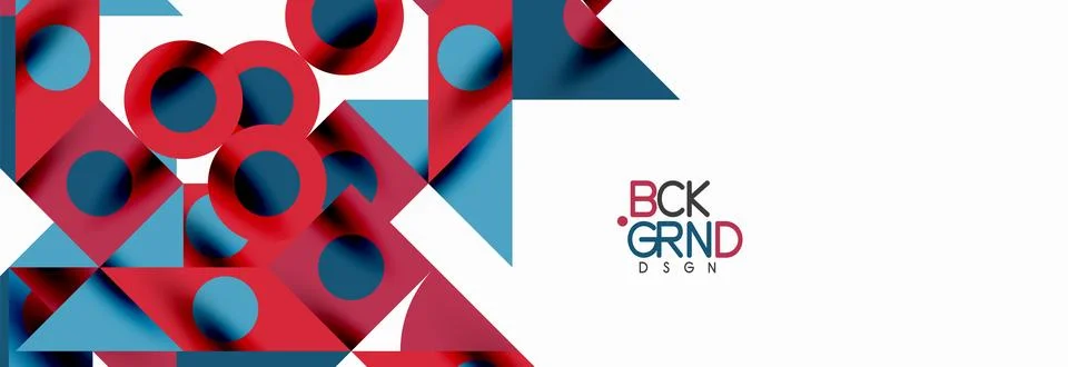 Trendy triangles lines, round elements and circles. Vector Illustration For Illustrazione stock
