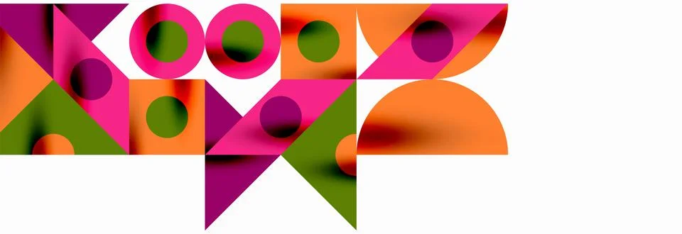 Trendy triangles lines, round elements and circles. Vector Illustration For イラスト素材