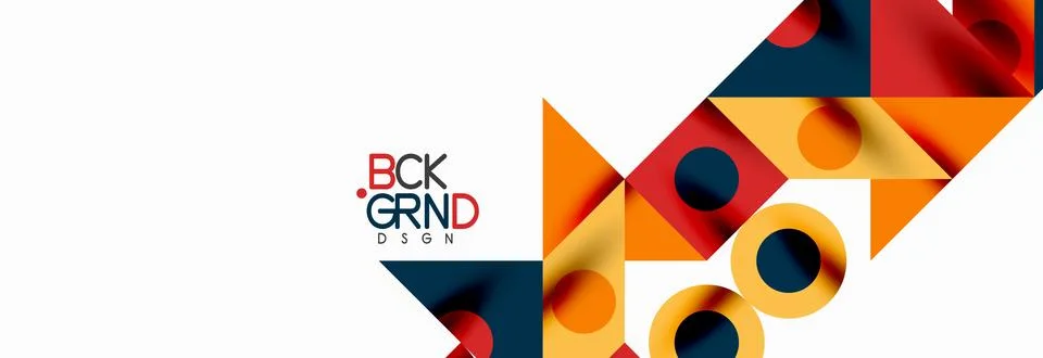 Trendy triangles lines, round elements and circles. Vector Illustration For イラスト素材